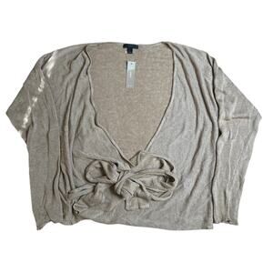 NWT J.Crew Tan Cardigan Women Size Large